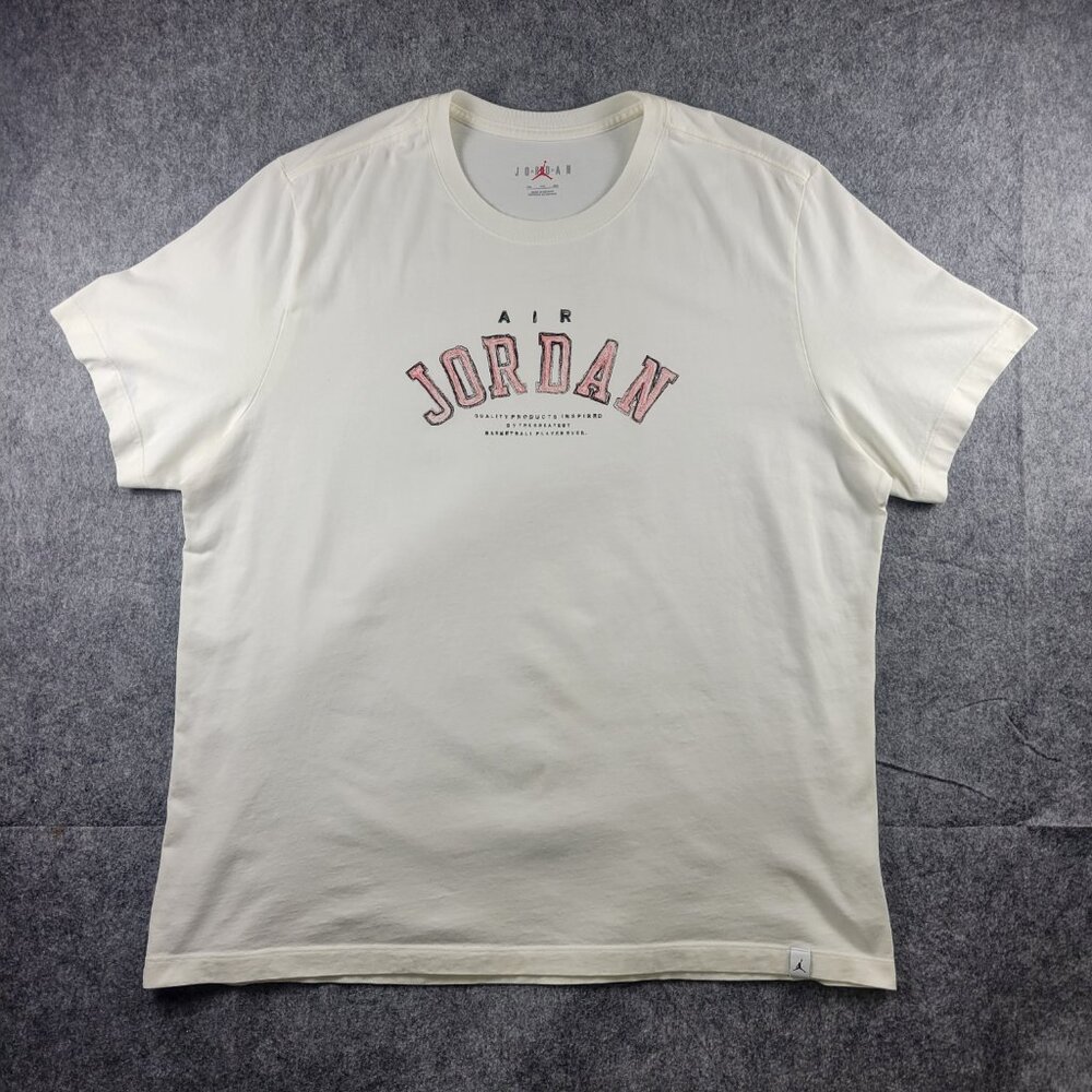 Air Jordan Essentials White Red T-Shirt Men Size XXL